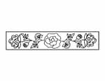 Ann Arundel Rose stair riser rug hooking pattern