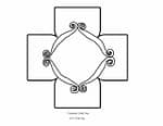 Rug hooking pattern for footstool Scroll only