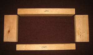 Rug Hooked Footstool frame: laying out the 2x4's
