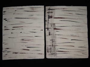 Birch bark rug hooking wool