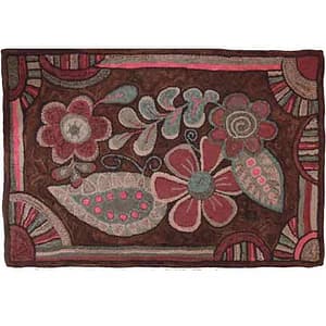 rug hooking pattern floral tangle