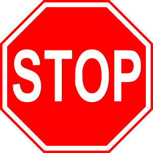 stop sign warning