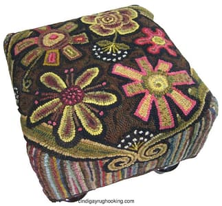 Annie's Flower Power Footstool - Square