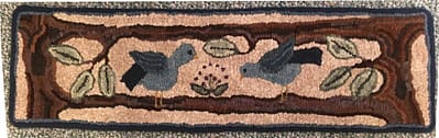 Hooked rug Partners, hooked by Wanda Burleson