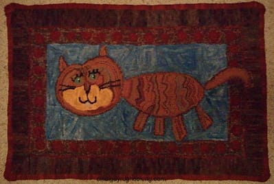 Ally's Cat hooked by Kathy Litton