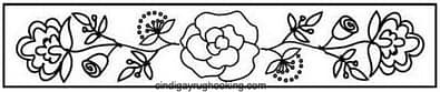Ann Arundel Rose rug hooking pattern