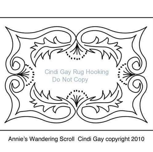 Annie's Wandering Scroll Rug hooking pattern