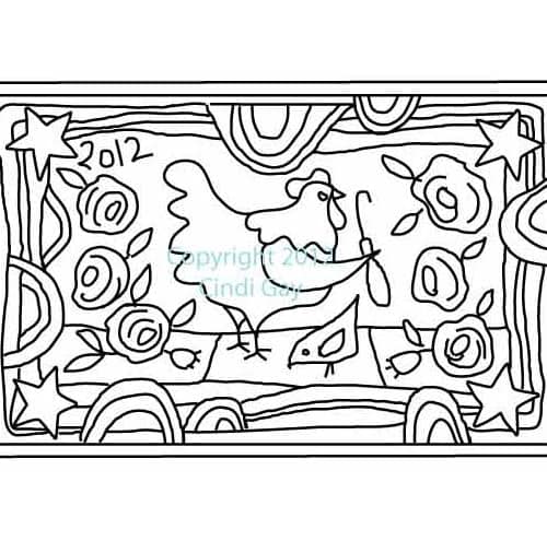 Chicken Hook a Doodle Do Rug Hooking Pattern