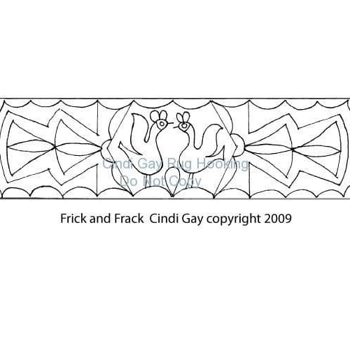 Frick and Frack Rug hooking pattern