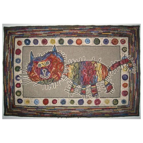 Ally's Cat rug hooking pattern