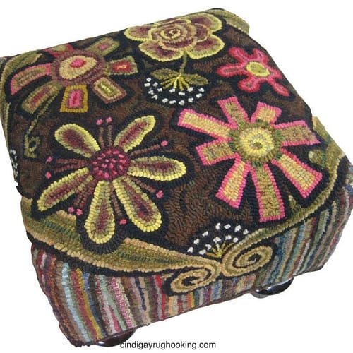 Annie's Flower Power Footstool - Square