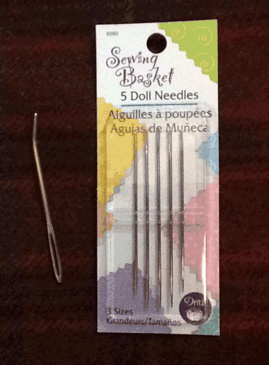 Needle I use to whip the edge of a hooked rug