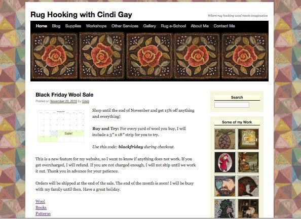 New look for Cindi Gay Rug Hooking