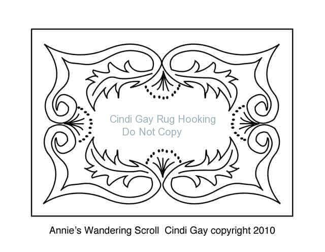 Annie's Wandering Scroll Rug hooking pattern