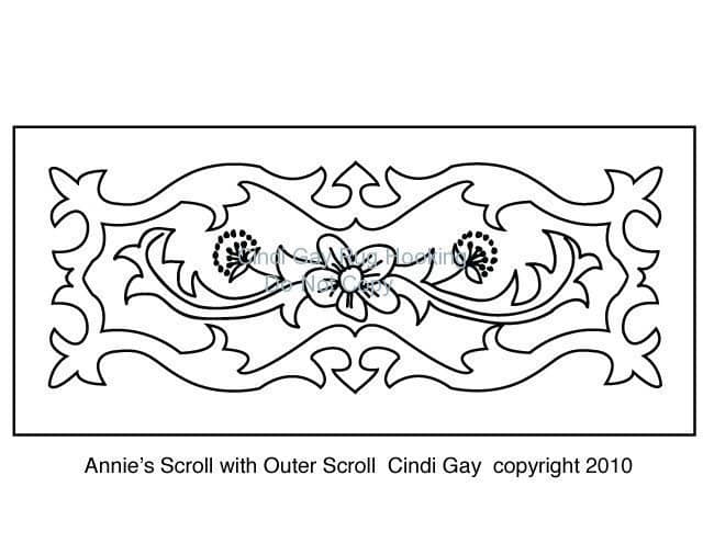 Annie's Scroll with Outer Scroll Rug hooking pattern
