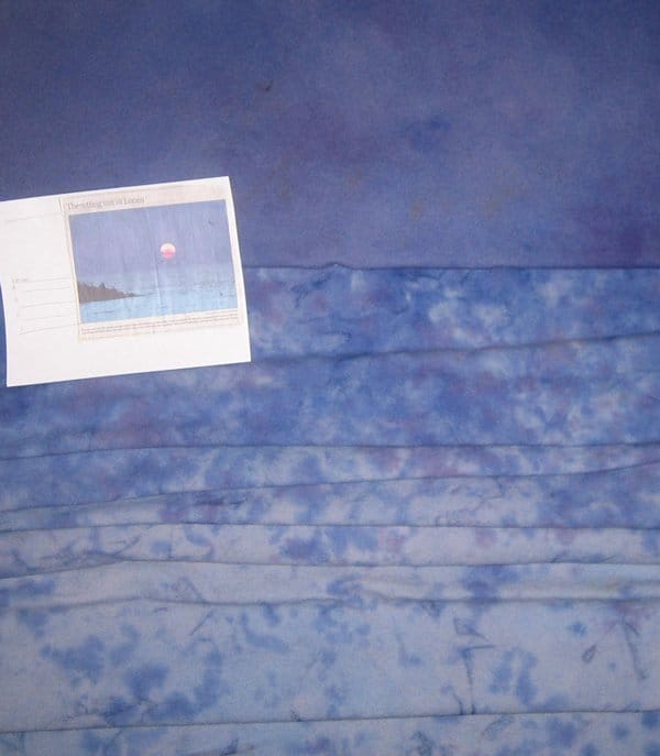 How to dye rug hooking wool for a sunrise or sunset